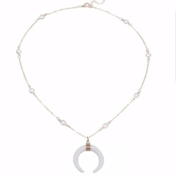 5 for $25 Horn Moon Statement Necklace - Picture 2 of 5